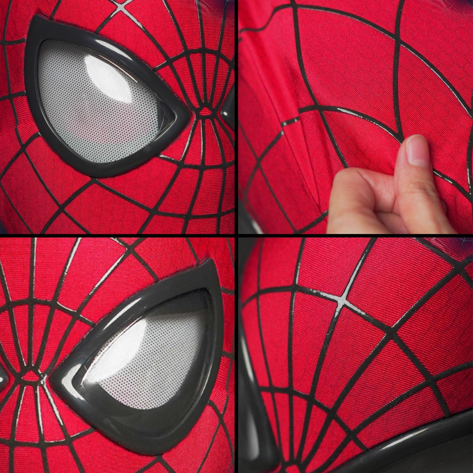 Tarrshiney Tarrshiney Amazing Spider Hero Mask Movable Mechanical Light up Eyes With Remote Control Super Hero Full Mask Moving Lenses Cosplay Wearable Prop Mask Homecoming Mask For Gift.