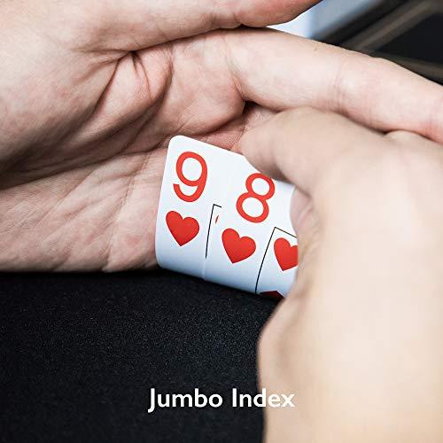 SLOWPLAY SLOWPLAY 100% Plastic Playing Cards, 2-Deck Poker Card Set, Jumbo Index, Poker Size, Superior Flexibility and Durability, Waterproof & Washable, Professional Playing Cards for Texas Hold’em Poker