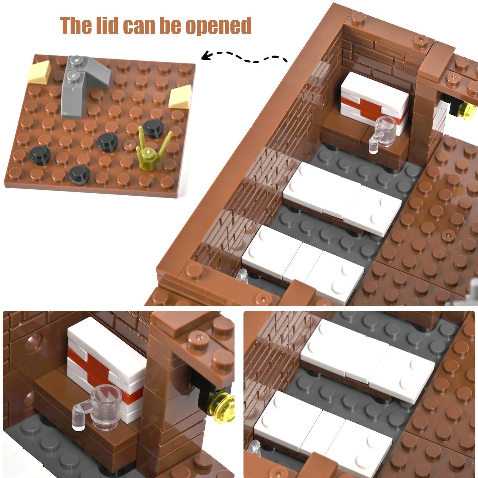 lovlaugh lovlaugh WW2 Military Base Bunker Trench Building Blocks (1350 Pcs) Including Fortresses, Anti-Aircraft Guns, Treatment RoomPerfectly Restore The WW2 Scene, The Best Gift for Children