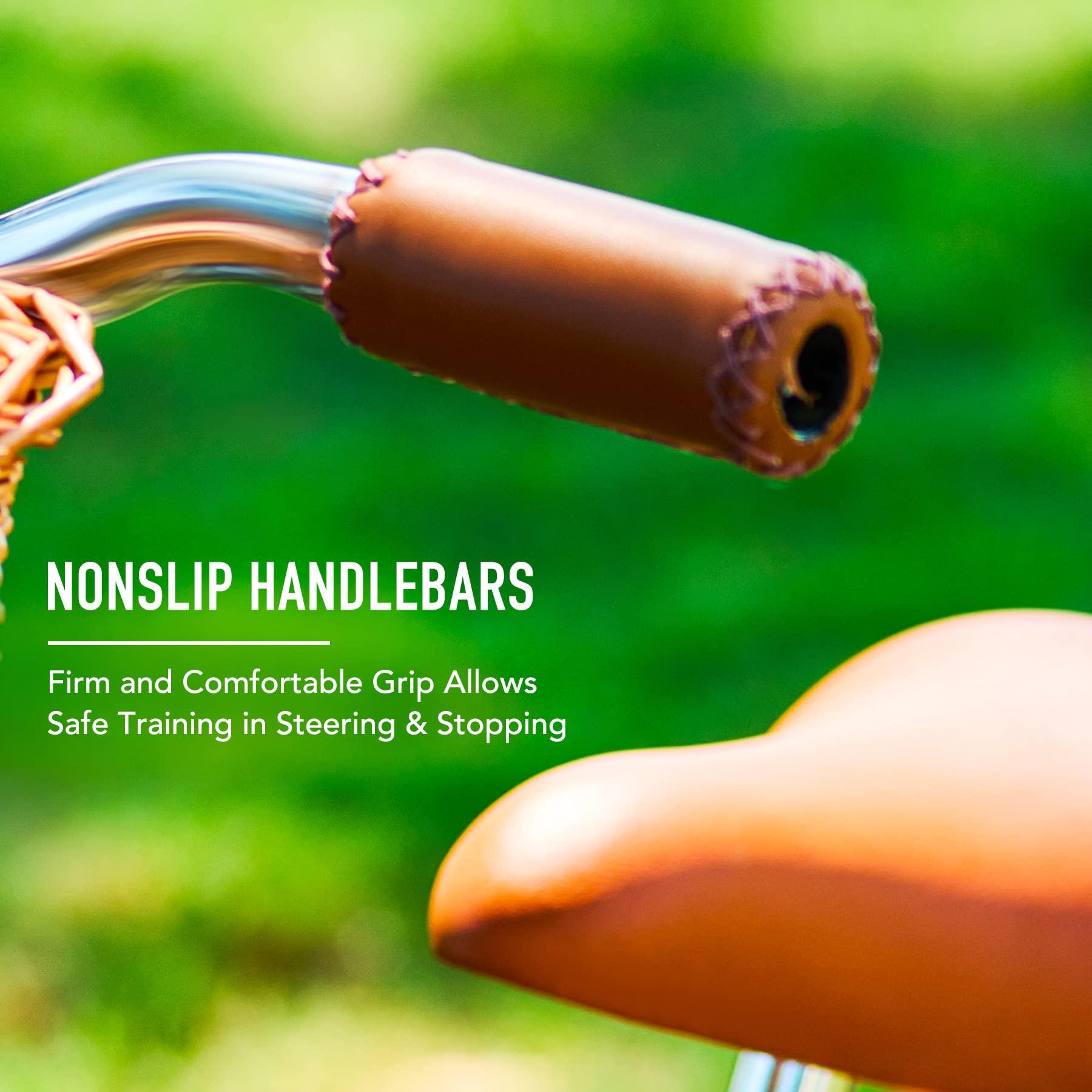 Viribus Viribus Balance Bike, 14 inch Balance Bike for 3+ 4 5 6 7 Year Old, Balance Bike with Basket for Big Kids, Kid Balance Bikes Boy Girl with Rubber Tire, Carbon Steel Frame, Outdoor Toy, Mint 66 lb.