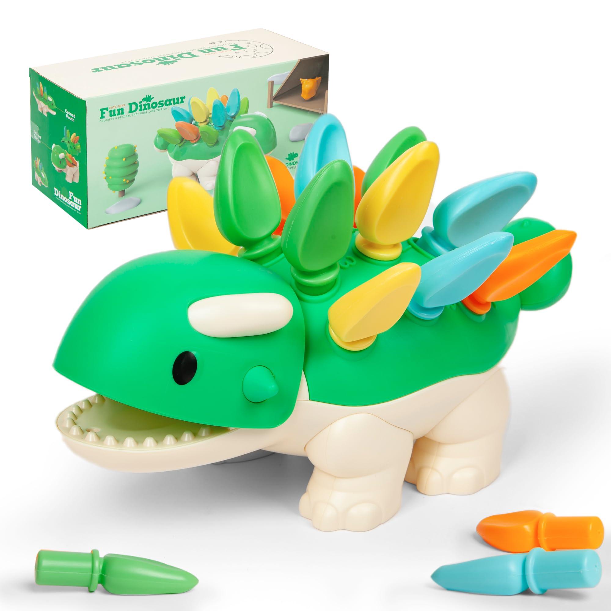Hirger Montessori Learning Educational Toys for Baby 1 2 3 4 Year Old: Fine Motor Dinosaur Toys for Kids 2-4|Toddler Developmental Toys for Birthday Gift Age 1-2|Preschool Sensory Toys for 12-18 Months