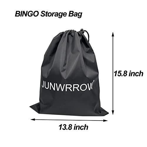 JUNWRROW JUNWRROW Deluxe Bingo Set- Includes 1000 Colorful Chips with a Bag,100 Mixed Cards,75 Calling Balls with a Bag, 6 Inch Rotary Bingo Cage& Bingo Master Board,Bingo Storage Bag -Ideal for Large Groups
