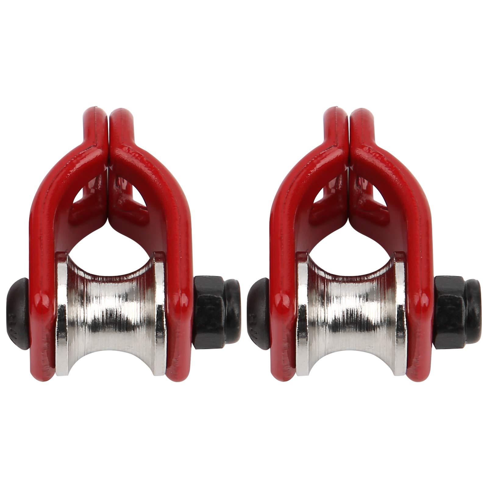 VGEBY RC Lifting Pulley, 2PCS Lifting Pulley Upgrade Parts 1/10 Scale RC Car Lifting Pulley Vehicle Scale Accessories for HSP REDCAT Crawler Car Crawler(Type A) 1/10 Scale Rc Tow Winch Shackle Rc Winch
