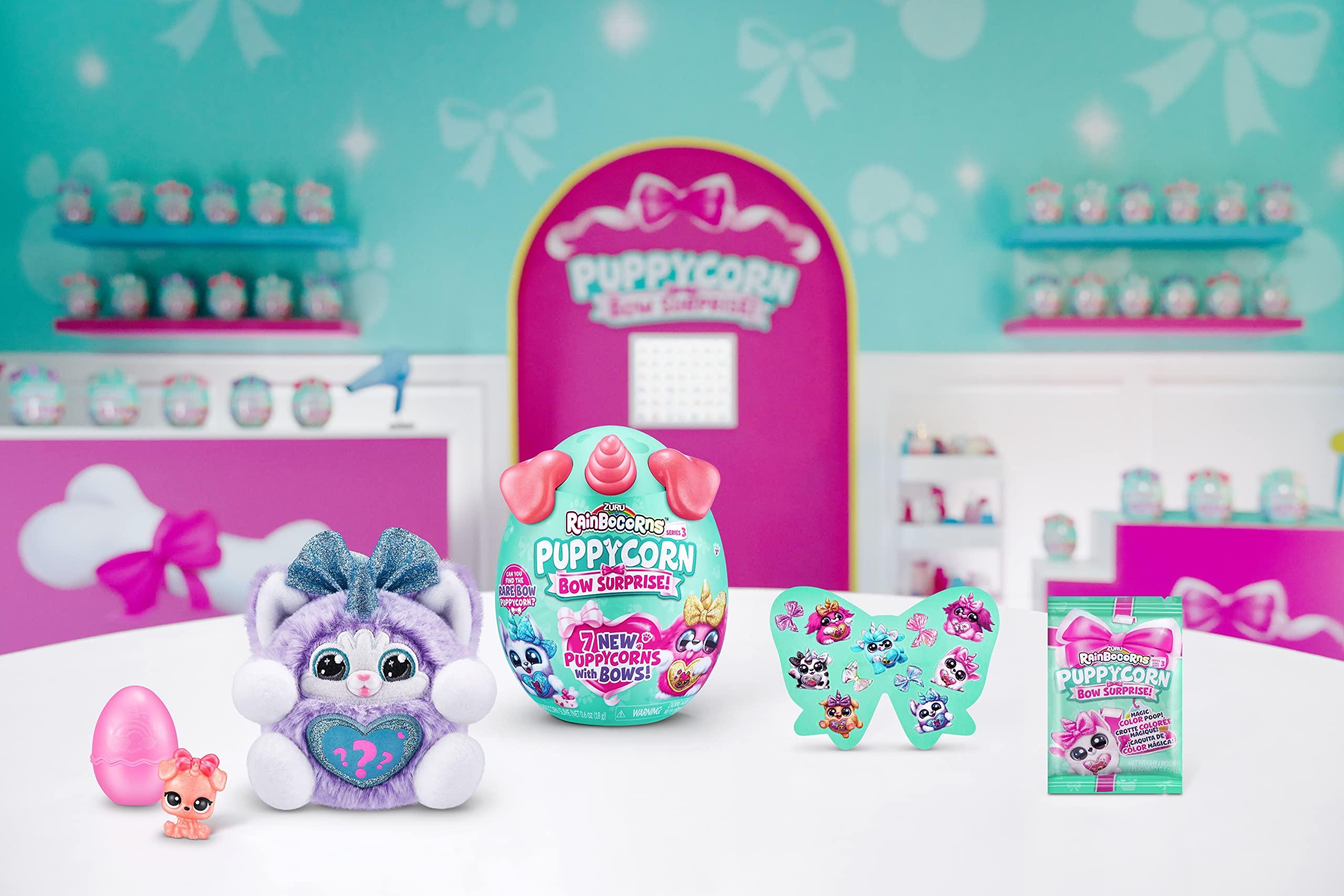 Rainbocorns Rainbocorns Puppycorn Surprise Series 3 (Poodle) by ZURU, Collectible Plush Stuffed Animal, Surprise Egg, Sticker Pack, Slime, Dog Plush, Ages 3+ for Girls, Children