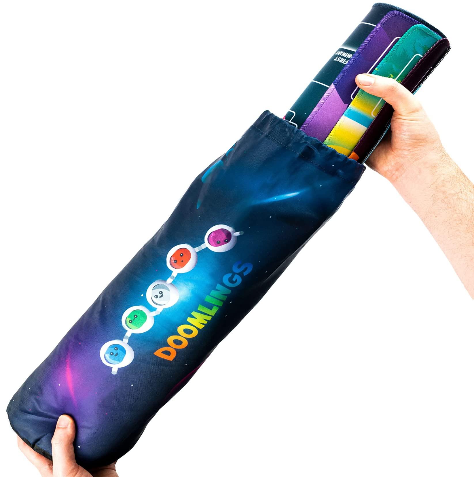 Doomlings Doomlings Card Game Deluxe Bundle, Overlush Expansion & Playmats Carrying Bag - Ultimate Family Card Game Set