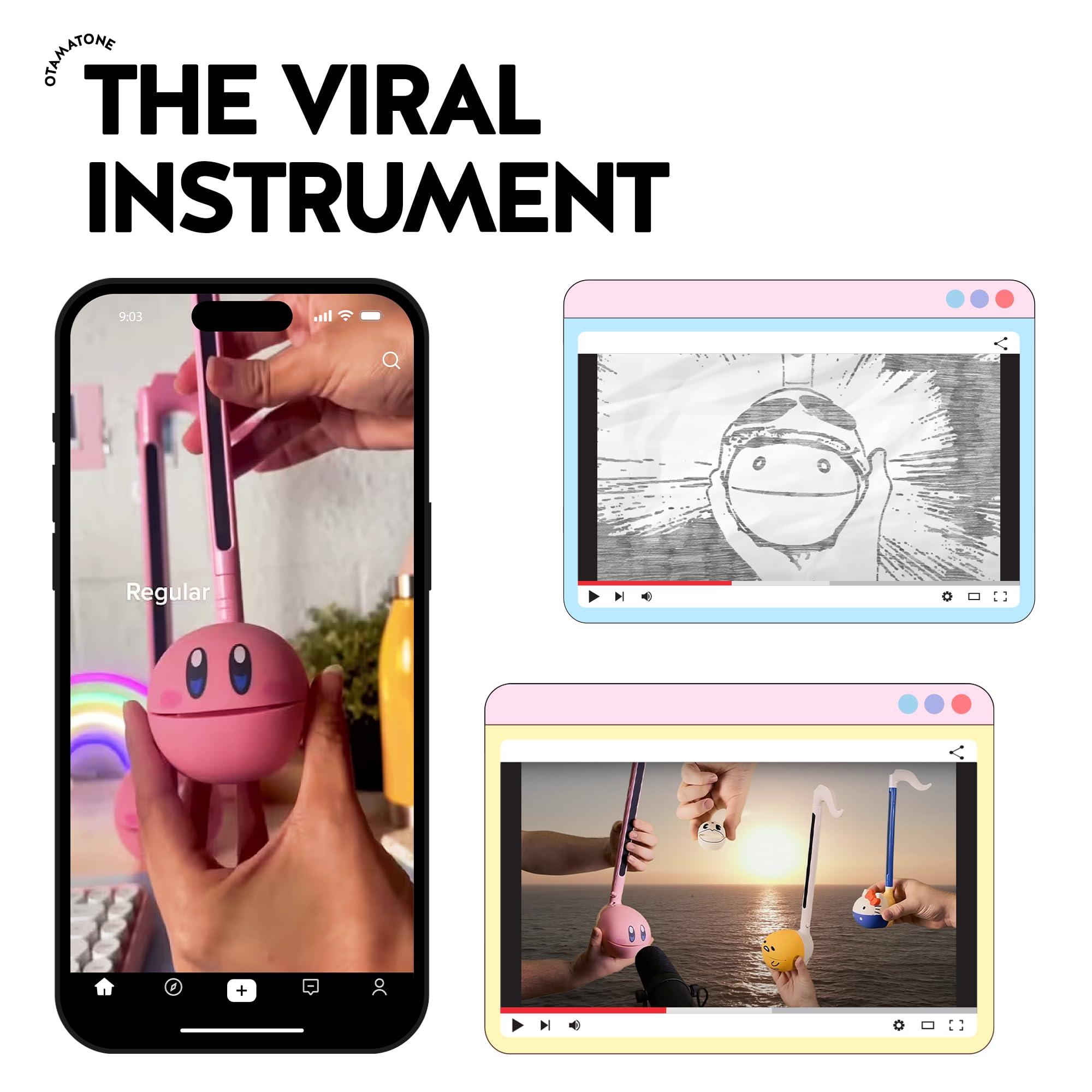 Otamatone Otamatone Japanese Electronic Musical Instrument Portable Music Synthesizer from Japan by Maywa Denki Studio Award Winning, Educational Fun Gift for Children, Teens & Adults - Black (Set of 3) [Eng]