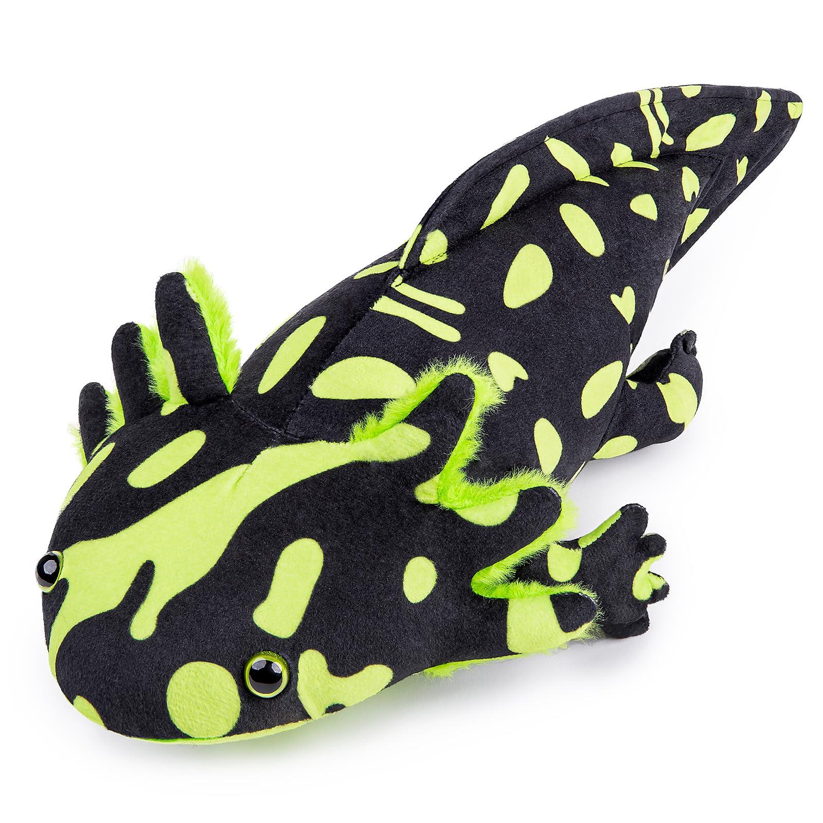 ZHONGXIN MADE ZHONGXIN MADE Axolotl Plush - Green Axolotl Stuffed Animal, Realistic 18" Cute Ambystoma Creepy Amphibians Plush Toys, Unique Plush Gift Collection for Kids