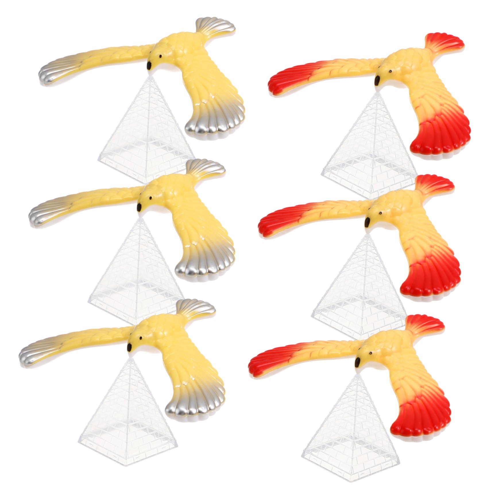 Alasum 12 Pcs Balance Bird Toy Novelty Trick Owl Balancing Gravity Bird Balancing Balance Finger Bird Puzzle Beak Chain Pyramid Balance Eagle Children Balancing Eagle Plastic