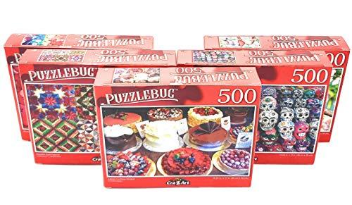 Puzzlebug 500 Piece Puzzle Variety Pack of 5 Different Puzzles - Colorful, Fun Puzzle Designs - Perfect for Kids of All Ages - Puzzlebug, Artbox, CRA-Z-Art