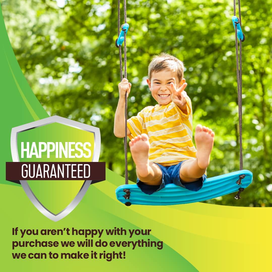 Swurfer Swurfer Kick Stand Up Tree Swing, Outdoor Swing Swingset Outdoor for Kids with Adjustable Handles, Outdoor Swing for Kids, Outdoor Play, Weatherproof, Easy Installation, 200 lbs, Ages 6+, Blue