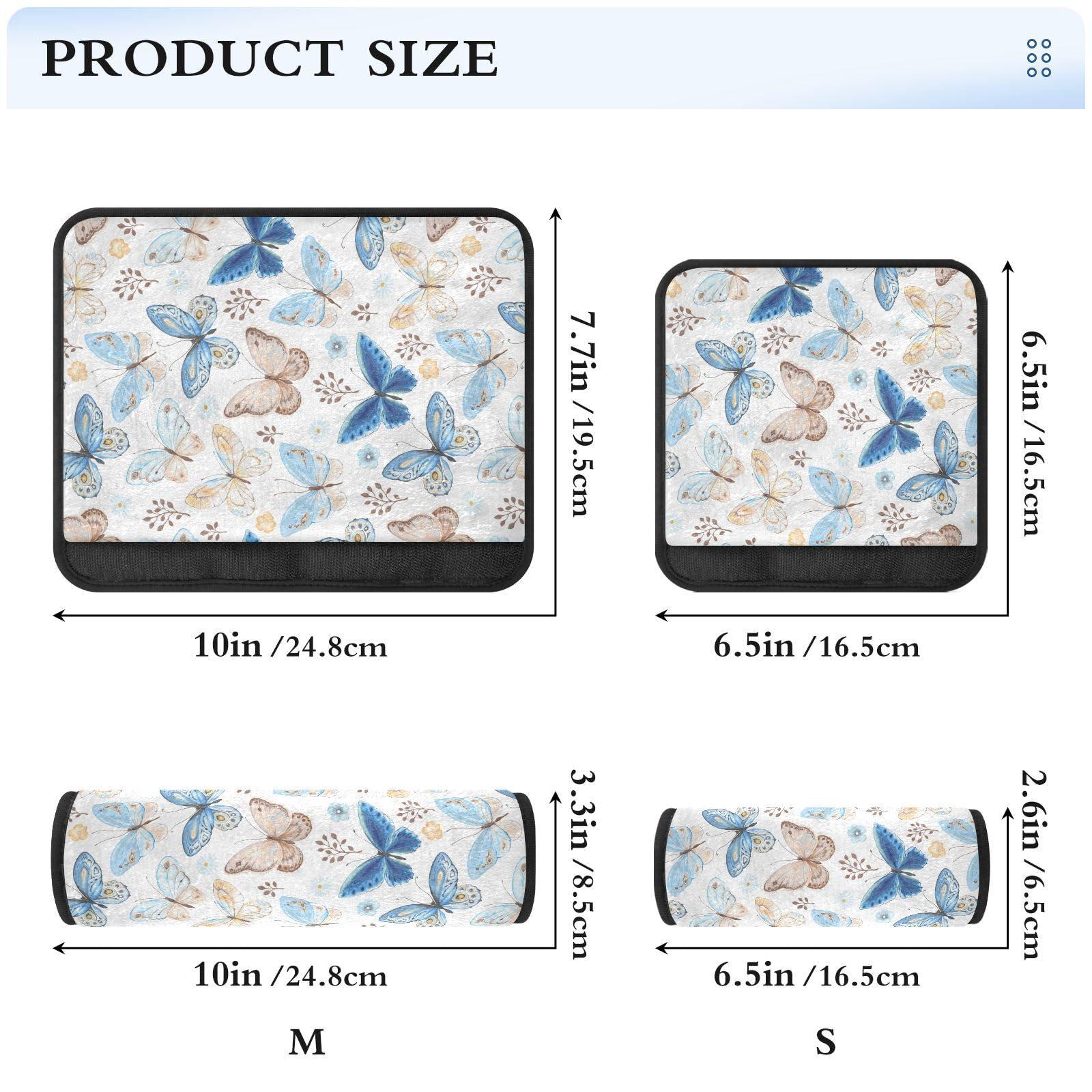 ElliTarr ElliTarr 2 Pack Seatbelt Covers Seat Belt Cover Pad for Adults Boys Girls Car Seat Strap Covers Pads Cushion Universal Shoulder Strap Pad Protector for Backpack Camera Bag 10 x 7.7 Inch Butterfly