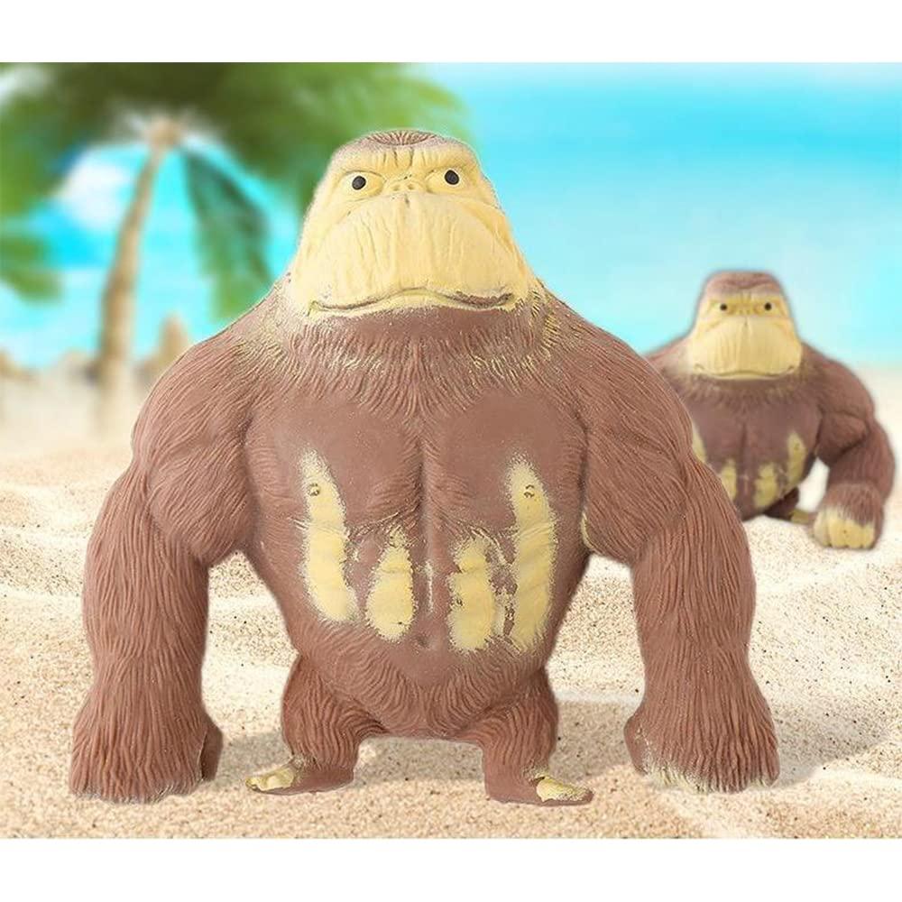 ILHH ILHH Stretch Gorilla Toy, Stress Fun Monkey ToysStress Knead Sand Toy, Stress Relief Toy for Adults, Sensory Toys for Anxiety Relief (Brown Gorilla, Large)