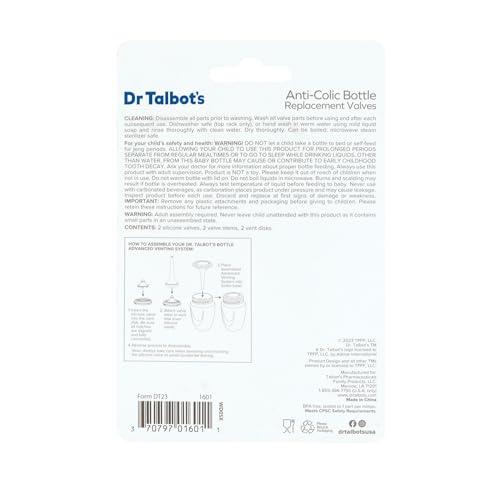 Dr. Talbot\'s Dr. Talbot's Anti-Colic Bottle Replacement Valves - Feeding Supplies for Newborn - (2-Pack) 9 oz Bottle Replacement Venting System