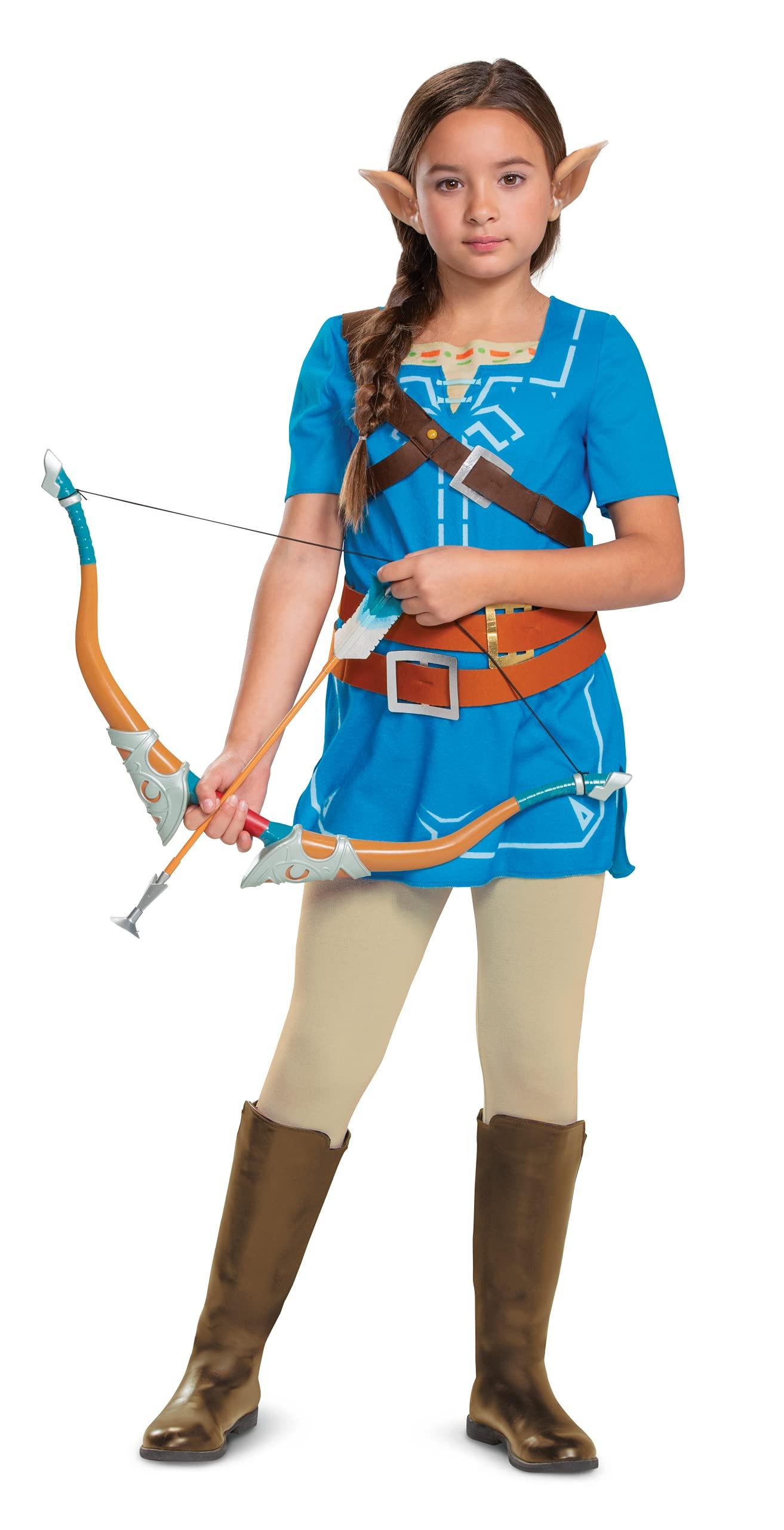 Disguise Link Costume for Kids, Official Zelda Breath of The Wild Costume, Classic Child Size Large (10-12) Multicolored