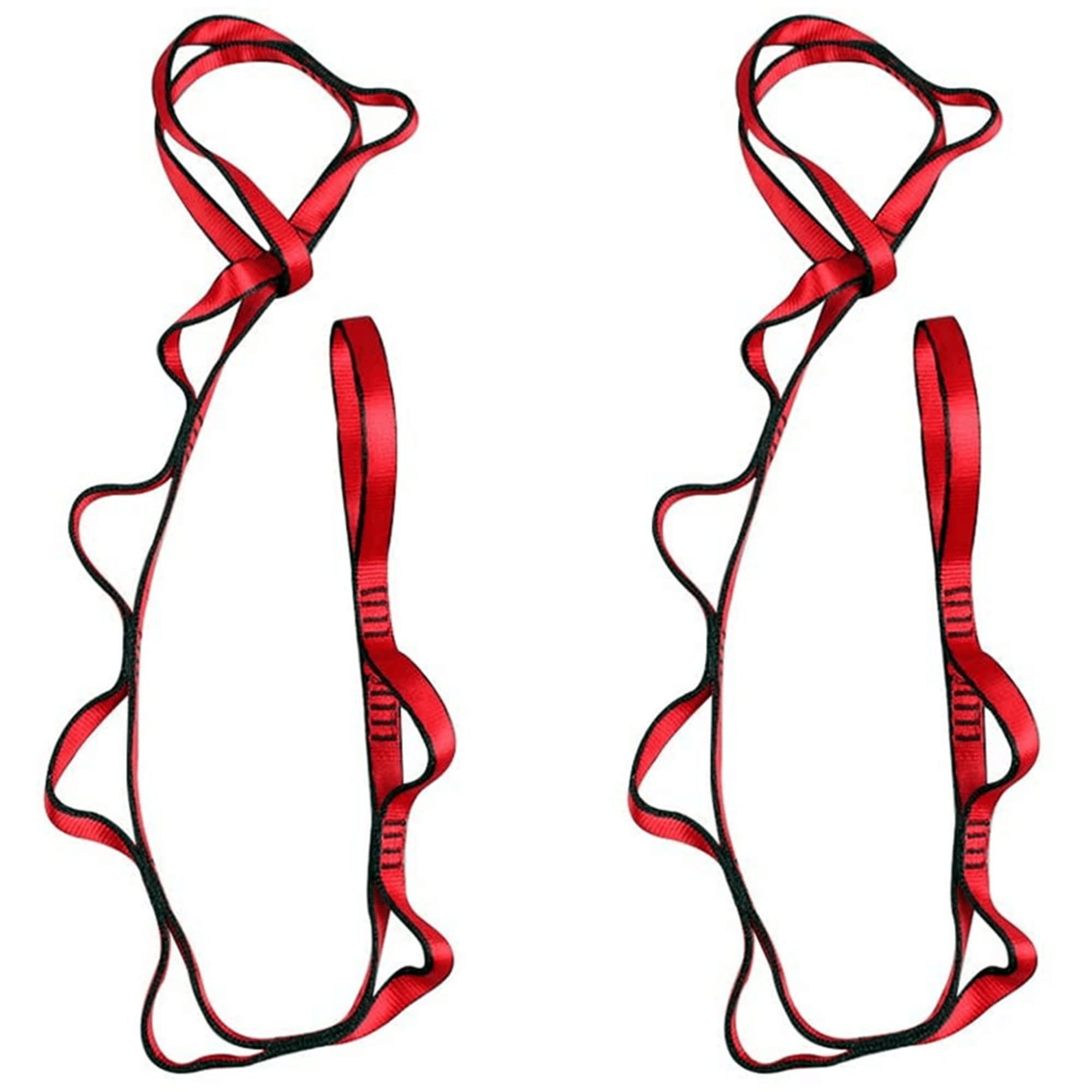 xinyu 2Pcs Adjustable Anti-Gravity Chrysanthemum Swing Flying Stretch Belt Rope Climbing Daisy Chains Extension Yoga Belt Hanging (Red, 1.8M)