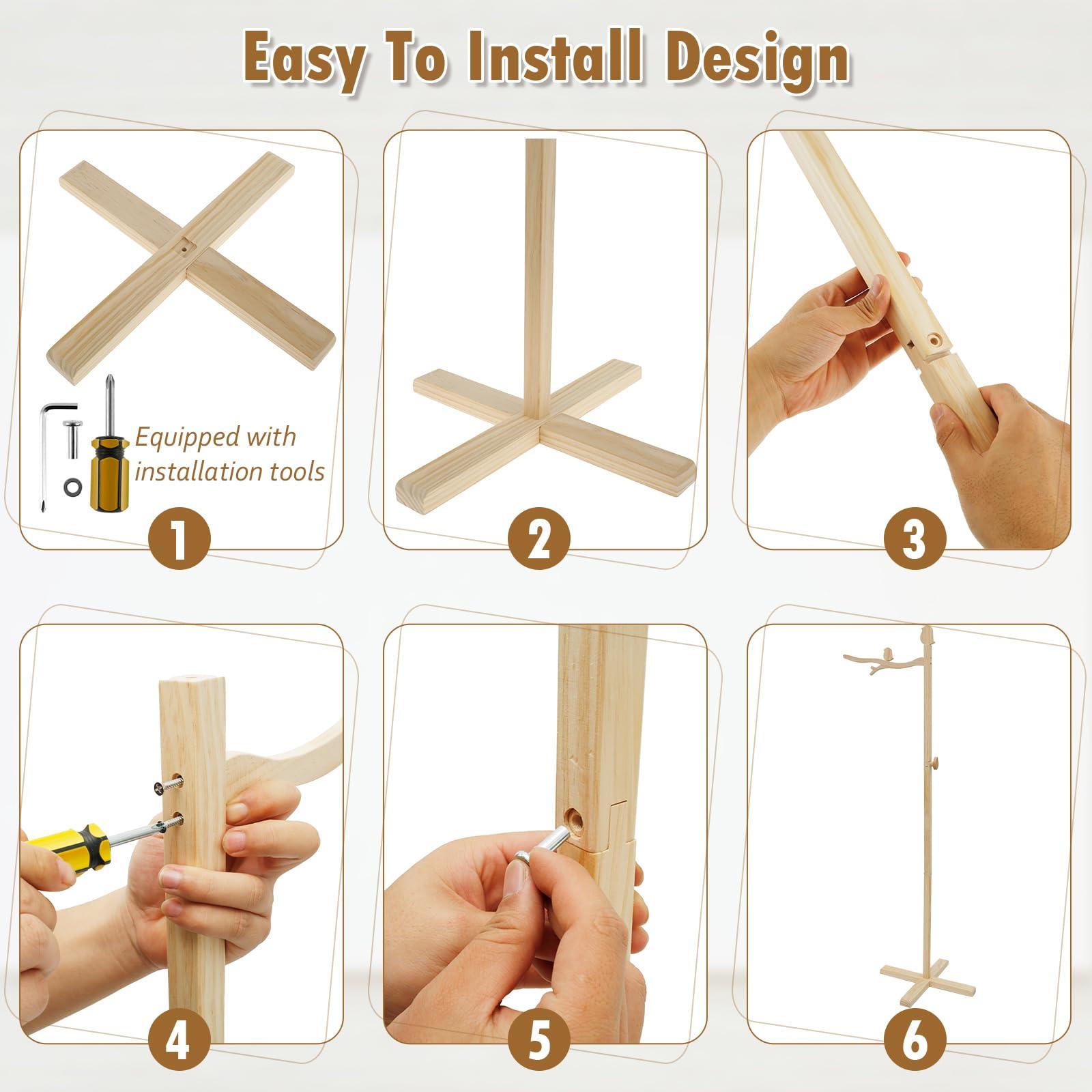 STUIPIUL STUIPIUL Baby Crib Mobile Arm Crib Mobile Holder with/Without Mosquito Net Floor Standing Baby Mobile Holder Arm Nursery Baby Mobile Hanger Easy Installation for Crib Baby Bed Nursery(A)