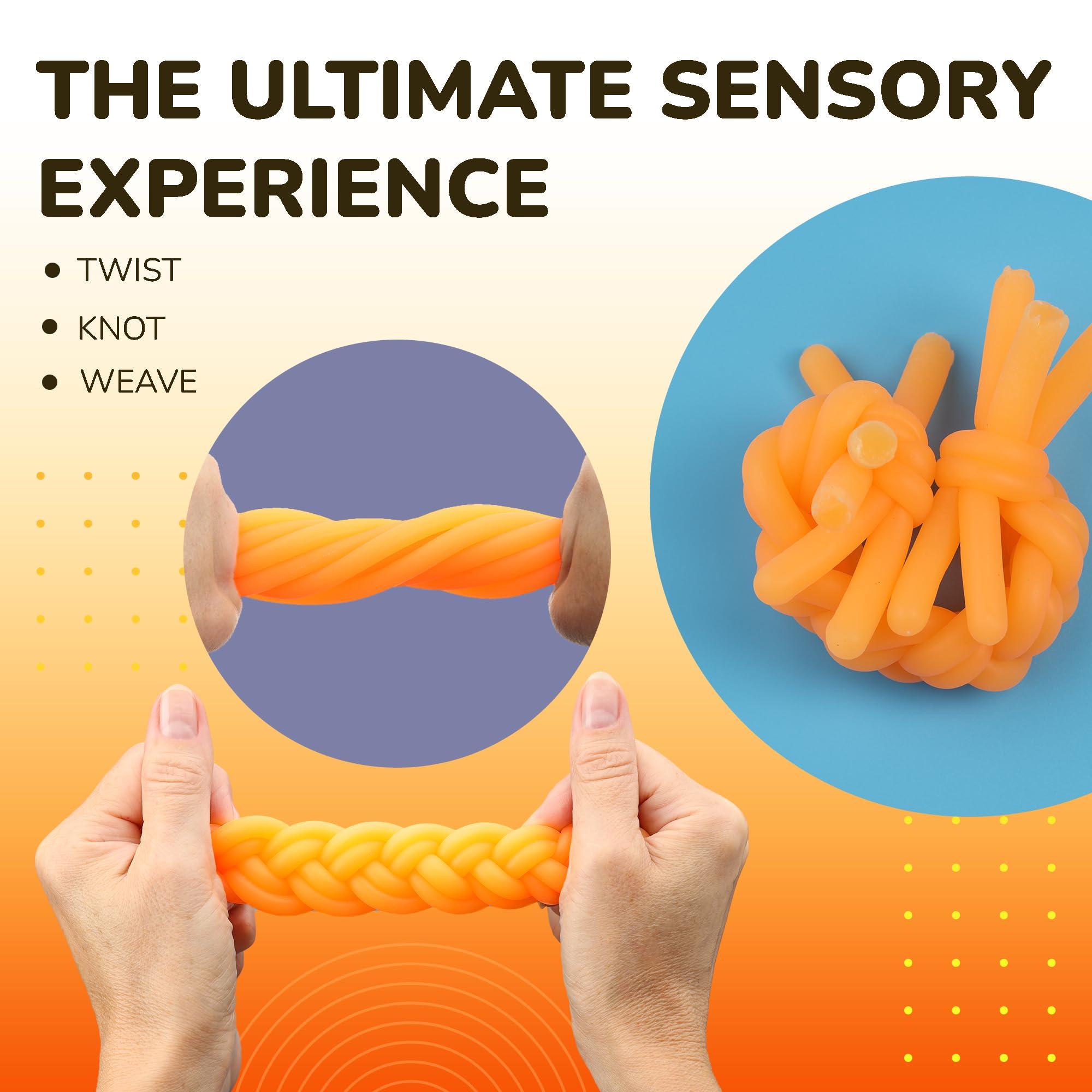 Entervending Monkey Noodle Toys - Stretchy String - 10 Pcs Kids Party Favors Bulk Stretchy Toys - Fidget Noodles Tactile Sensory Toys - Stretchy Strings for Kids