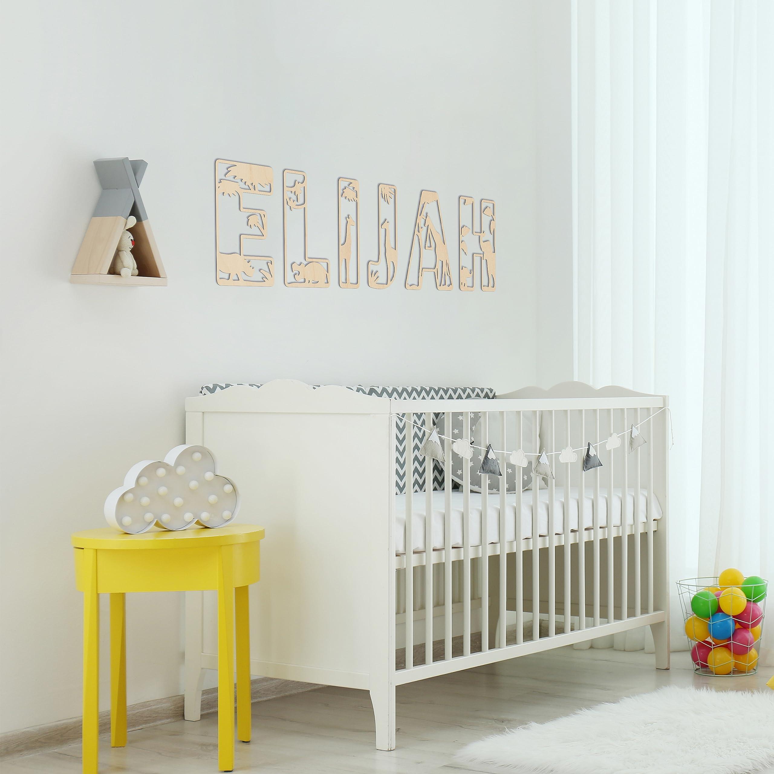 Lara Laser Works Personalized Wooden Letter Sign for Kids w/Name, Letters for Wall Decor - 15 Color, 4 Font Options - Custom Nursery Decor, Birthday Party Gift, Kids Room Decor, 10"X10" - 10 Letters