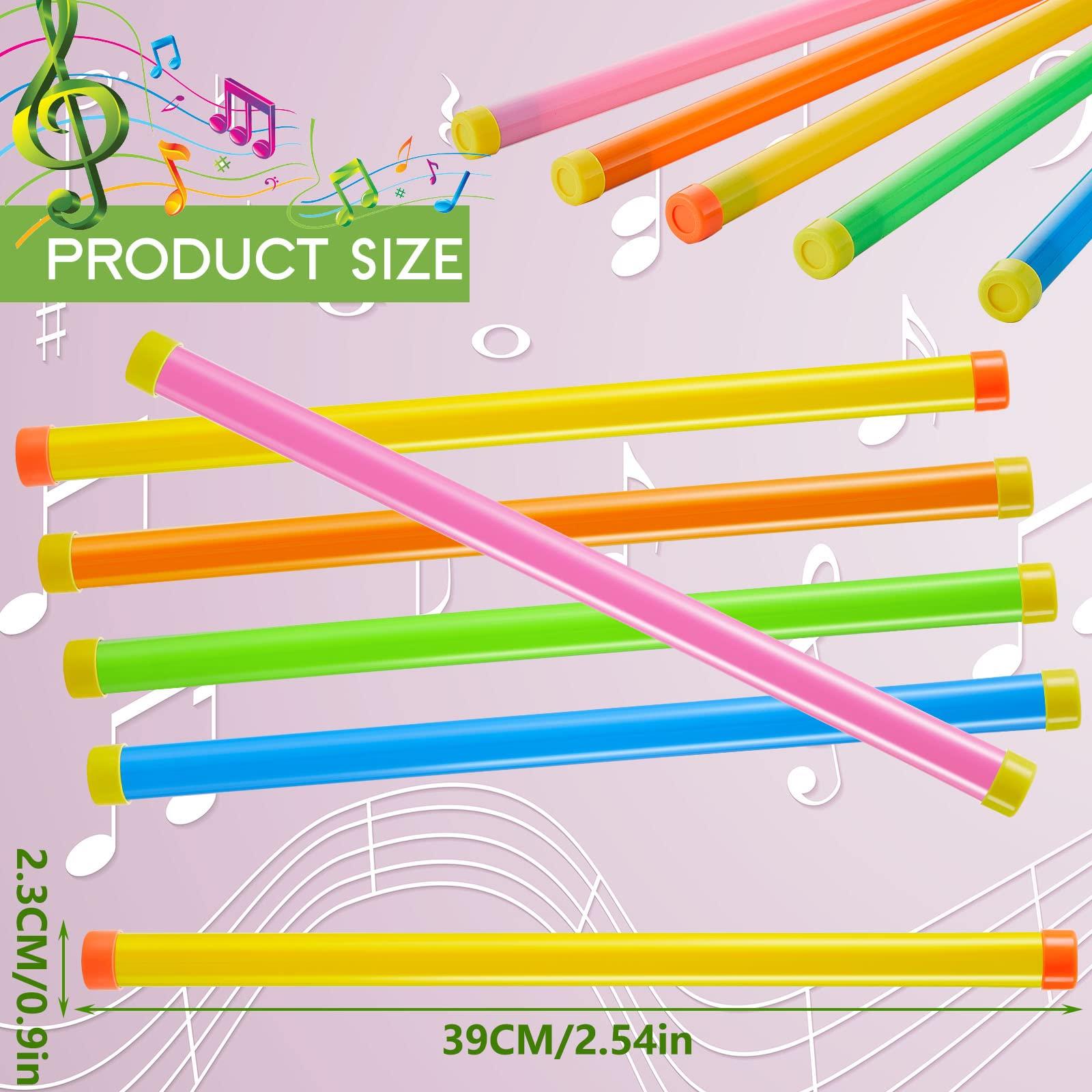 Chivao Chivao 10 Pack Groan Tube Noise Maker Stick Novelty Toy Tube Multi Color Funny Sound Tube Party Favors Christmas Operation for Child, 5 Colors