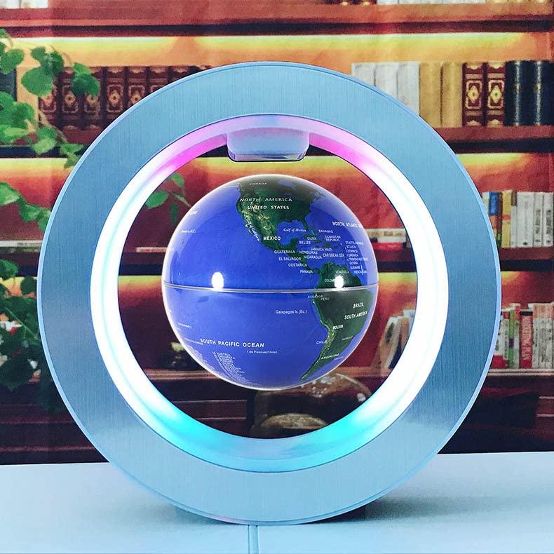 Generic Round LED World Map Floating Globe Magnetic Levitation Light Anti Gravity Magic