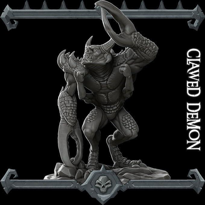 Generic Kravax The Spellbreaker | Glabrezu | Clawed Demon | Miniature for Tabletop Games Like D&D and War Gaming Large (Normal Size)