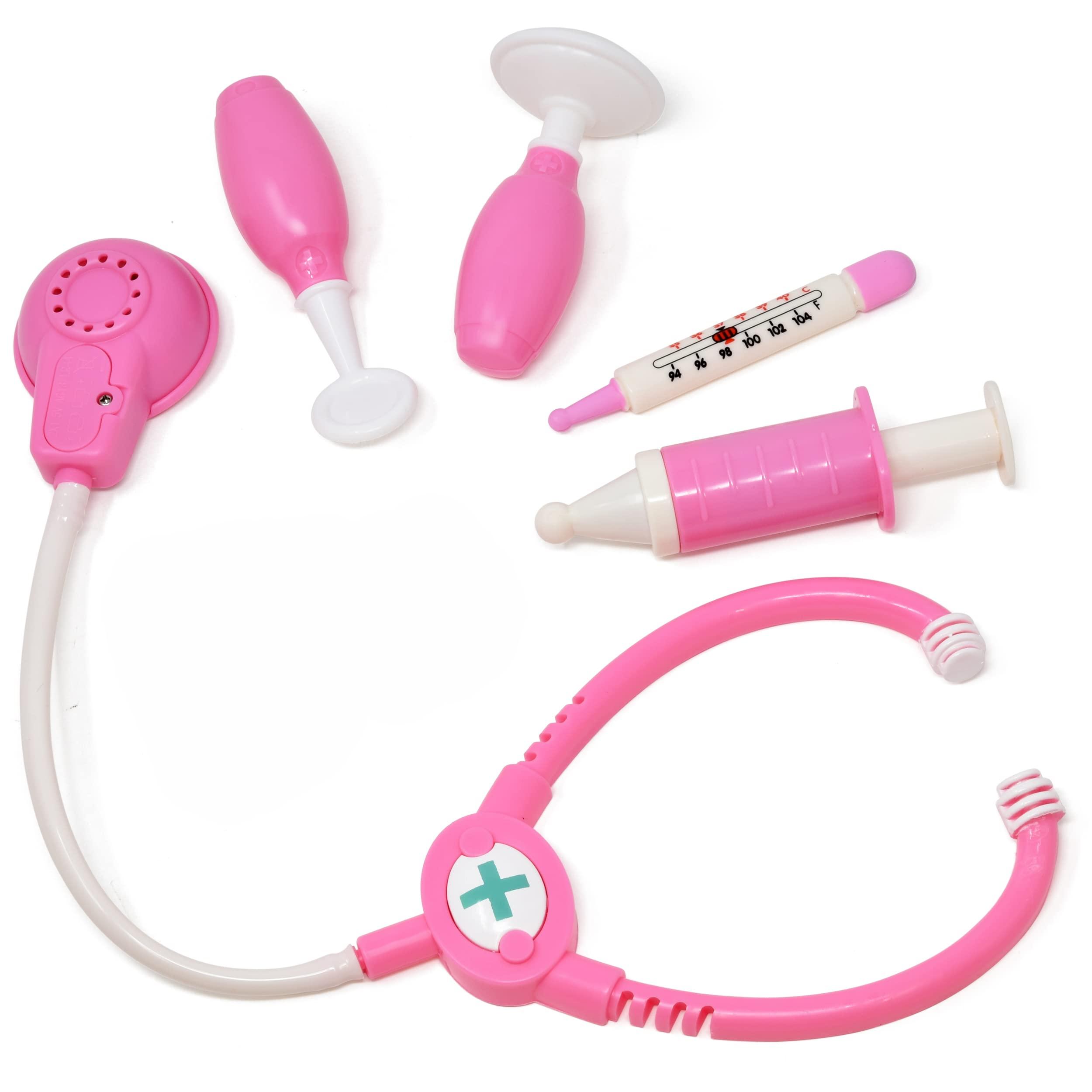 Dolls To Play Interactive Baby Doll Doctor Kit Pretend Play Medical Set Toy for Kids with 12 Inch Baby Doll Talking Stethoscope Dr. Checkup Complete Role Play Accessories Medical Playset for Kids