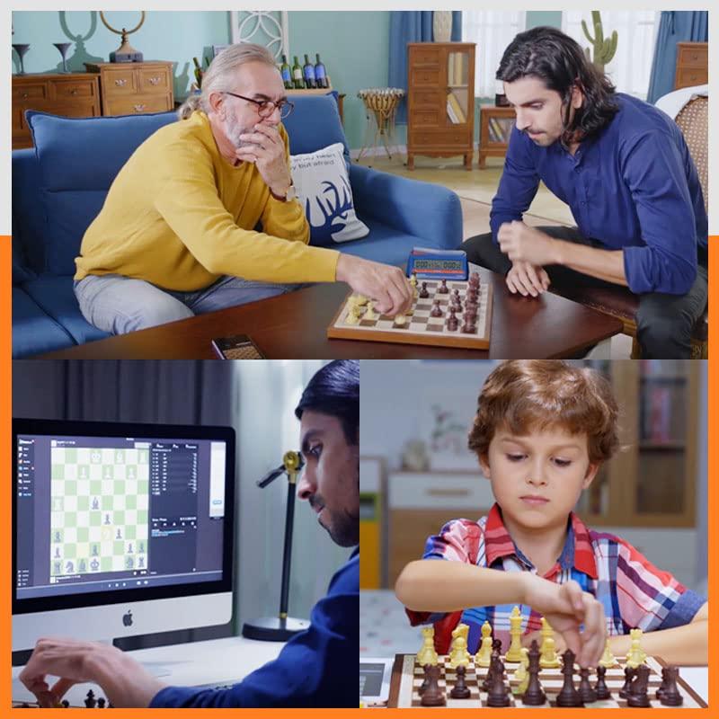 Chessnut Chessnut Air Electronic Chess Set, A magnificently Handcrafted Wooden Chess Board with Extra Queens,LEDs, AI Adaptive Electronic Chess Set Game and App with Computer Chess Board