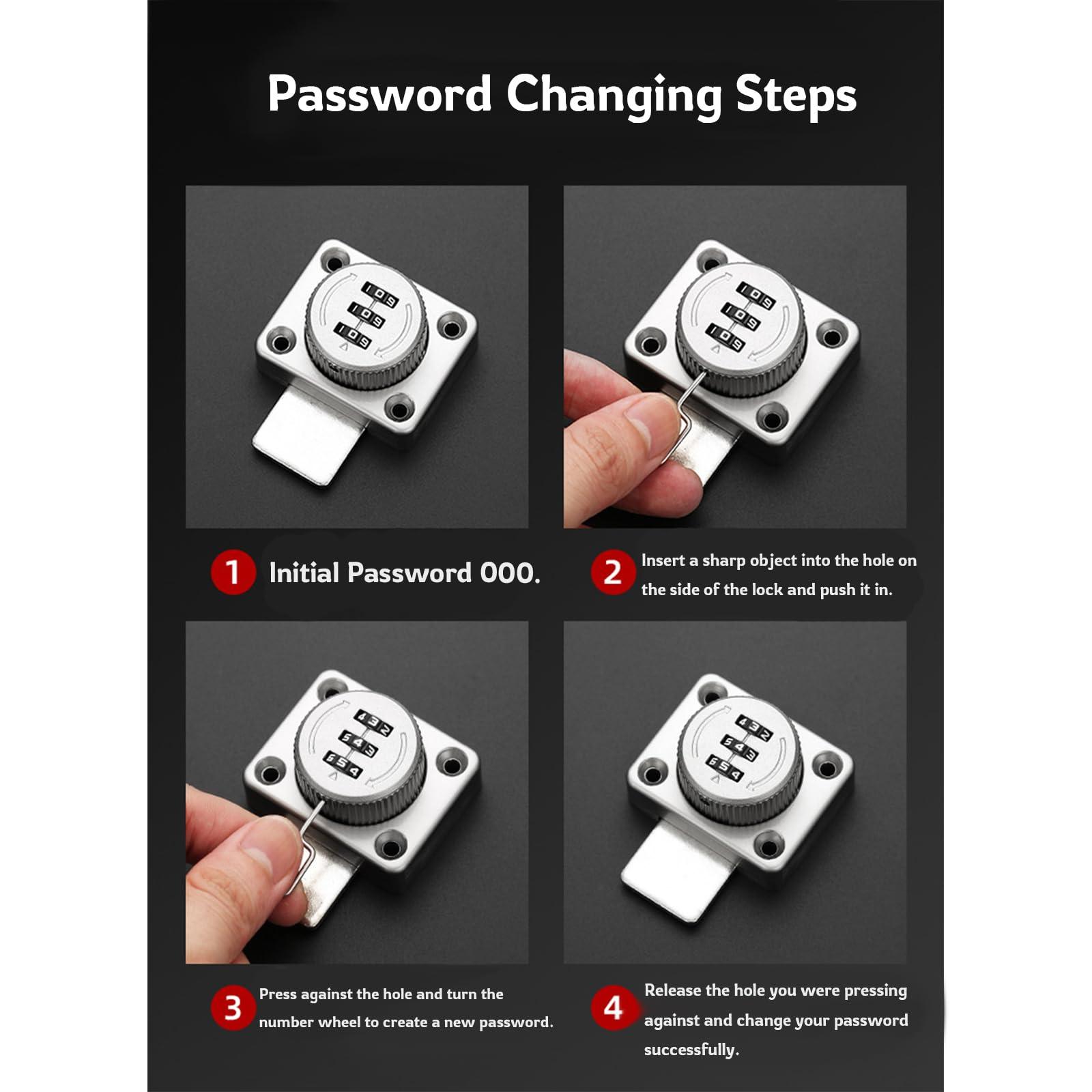 ToysCentral Basics Combination Lock with Passcode 3 Digit Zinc Alloy Material Keyless Entry Rotating Bolt Baby Safty Ideal for Your Personal Belongings Like Suitcases Storage Lockers Shoe Cabinets Closet