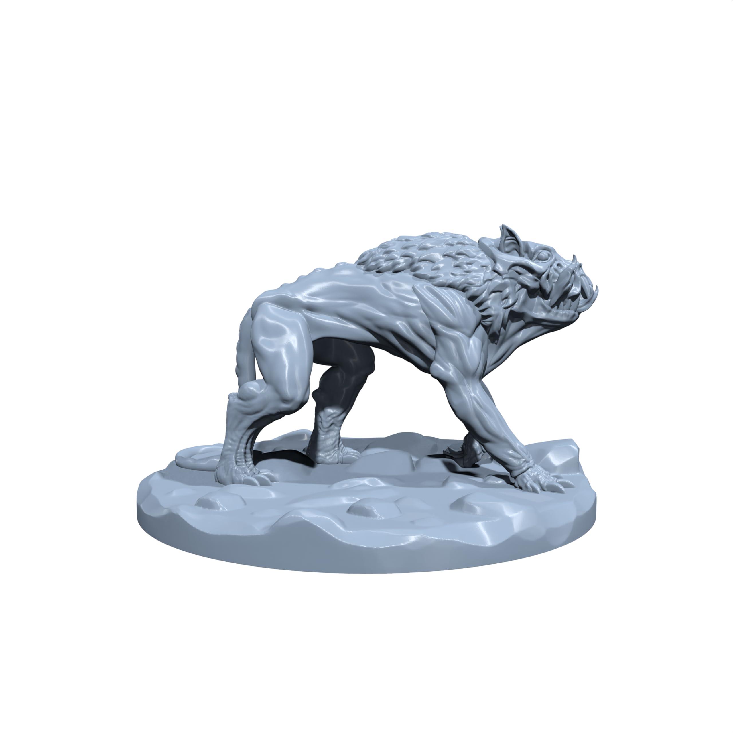 Generic Generic Cindersnarl, The Abyssal Tracker | Yeth Hound | Hellhound | Miniature for Tabletop Games Like D&D and War Gaming Medium, Gray, 02H013