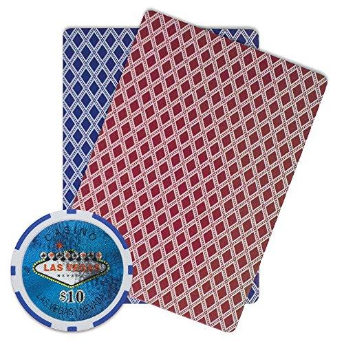 Brybelly Brybelly Las Vegas Casino Poker Chip Heavyweight 14-Gram Clay Composite – Pack of 50 ($10 Blue)