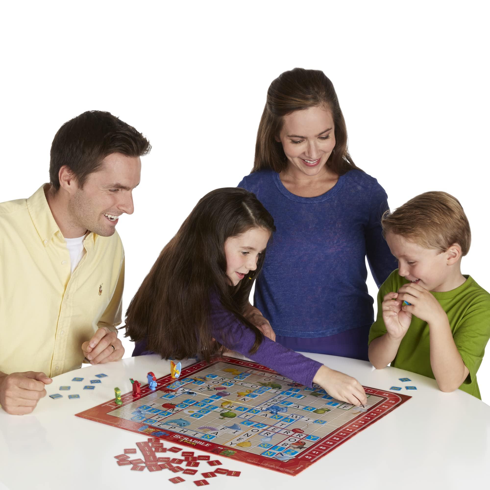Hasbro Gaming Hasbro Gaming Scrabble Junior Board Game | 2-4 Players | Family Educational Word Games for Kids | Back to School Gifts for Classroom | Ages 5+