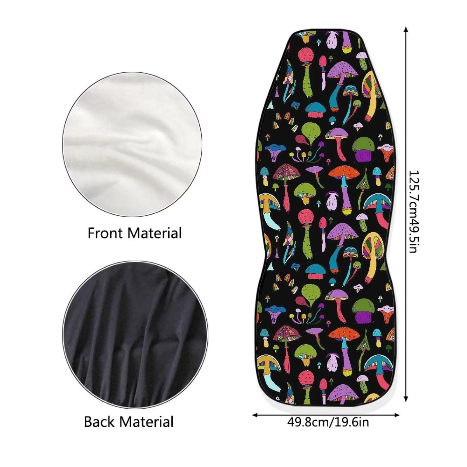 Agoviwo Mushroom Graphic Car Front Seat Cover Novelty Christmas Car Seat Cover Car Accessories for Women Men