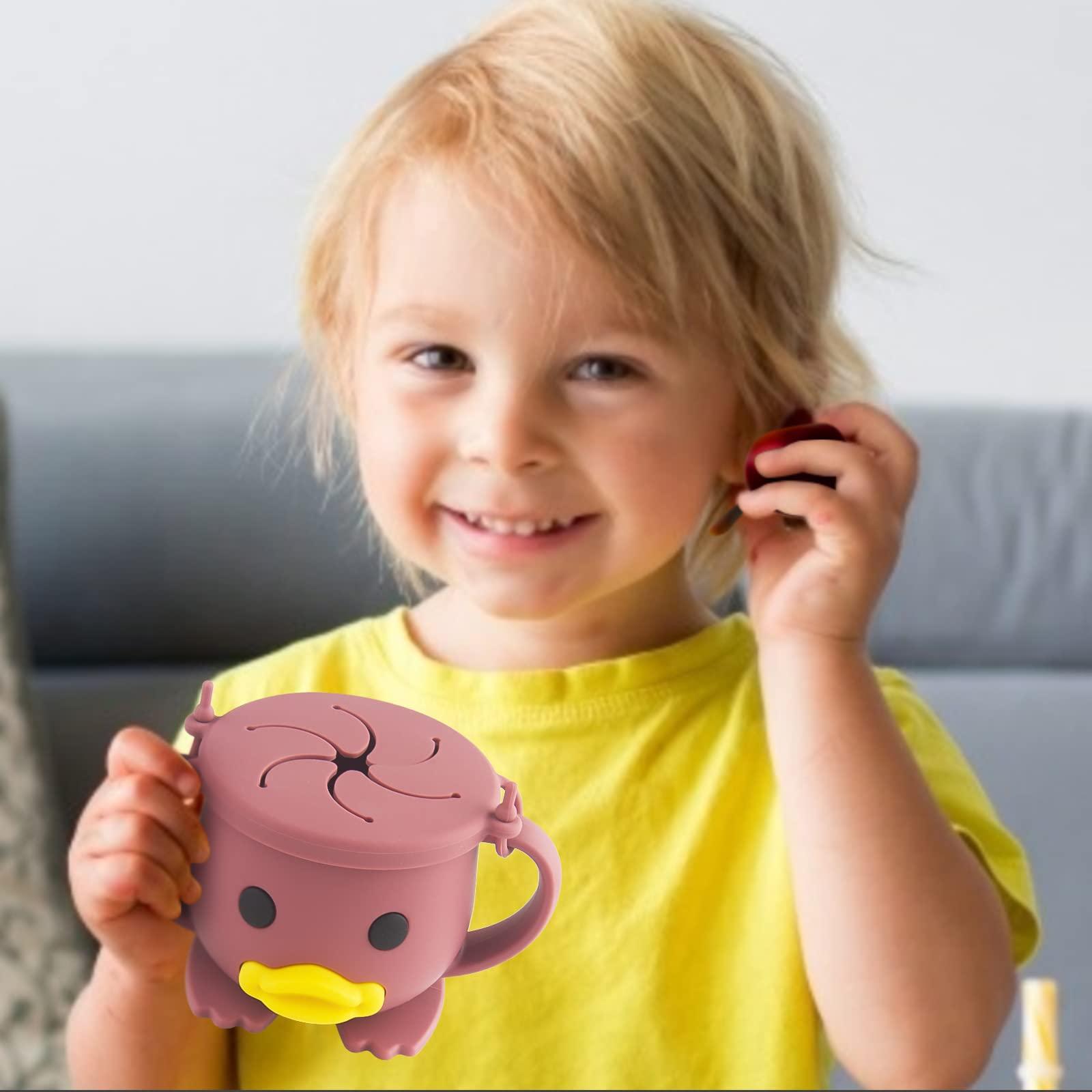 nohlerlife Silicone Snack Cup for Toddlers | Spill Proof Food Containers| Baby Snack Catcher| Food Grade Silicone BPA-Free, Dishwasher Safe