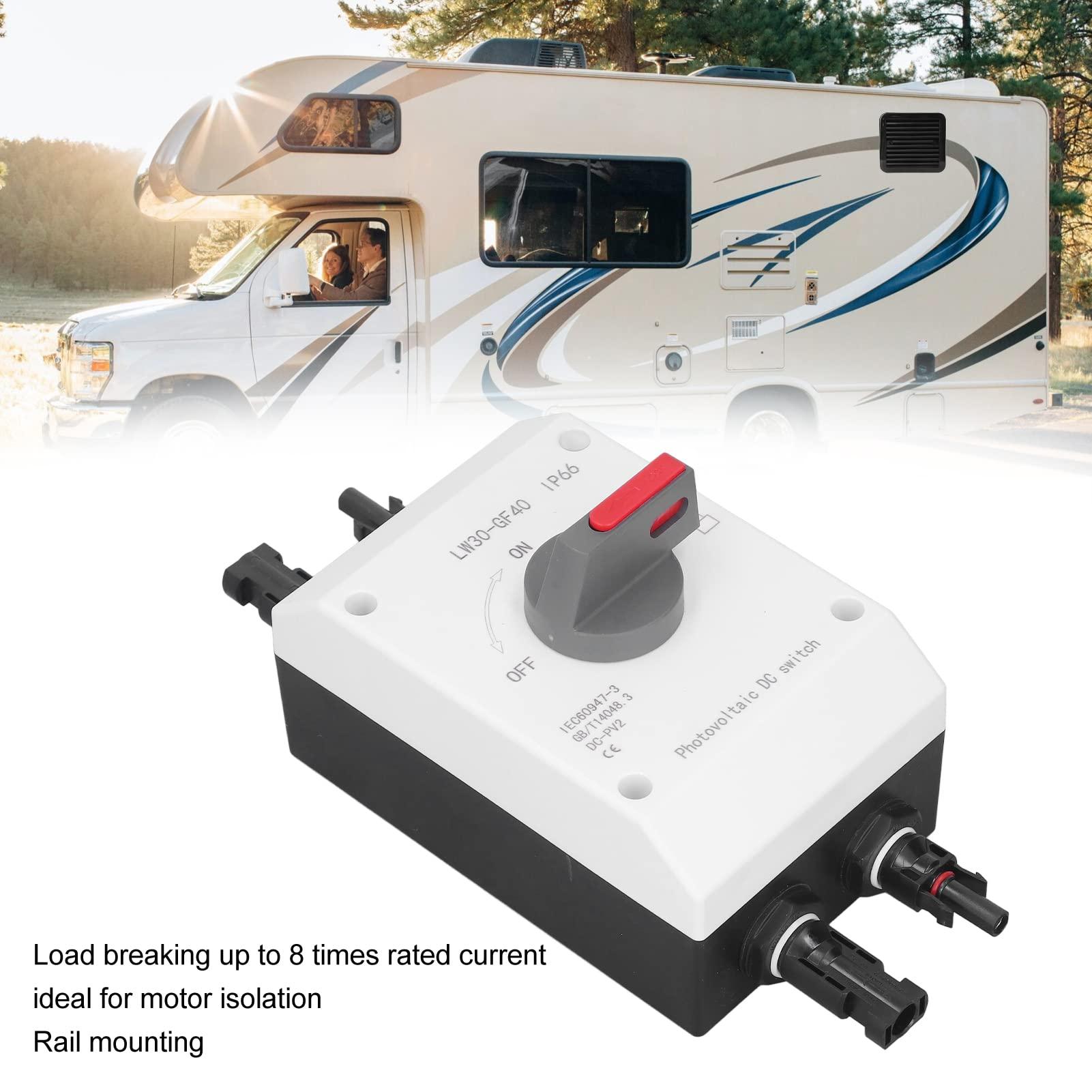 FFIME DC Isolator Solar Switch, PV DC Switch Easy Installation 1200V 32A 4P Insulated IP66 Waterproof for Boat