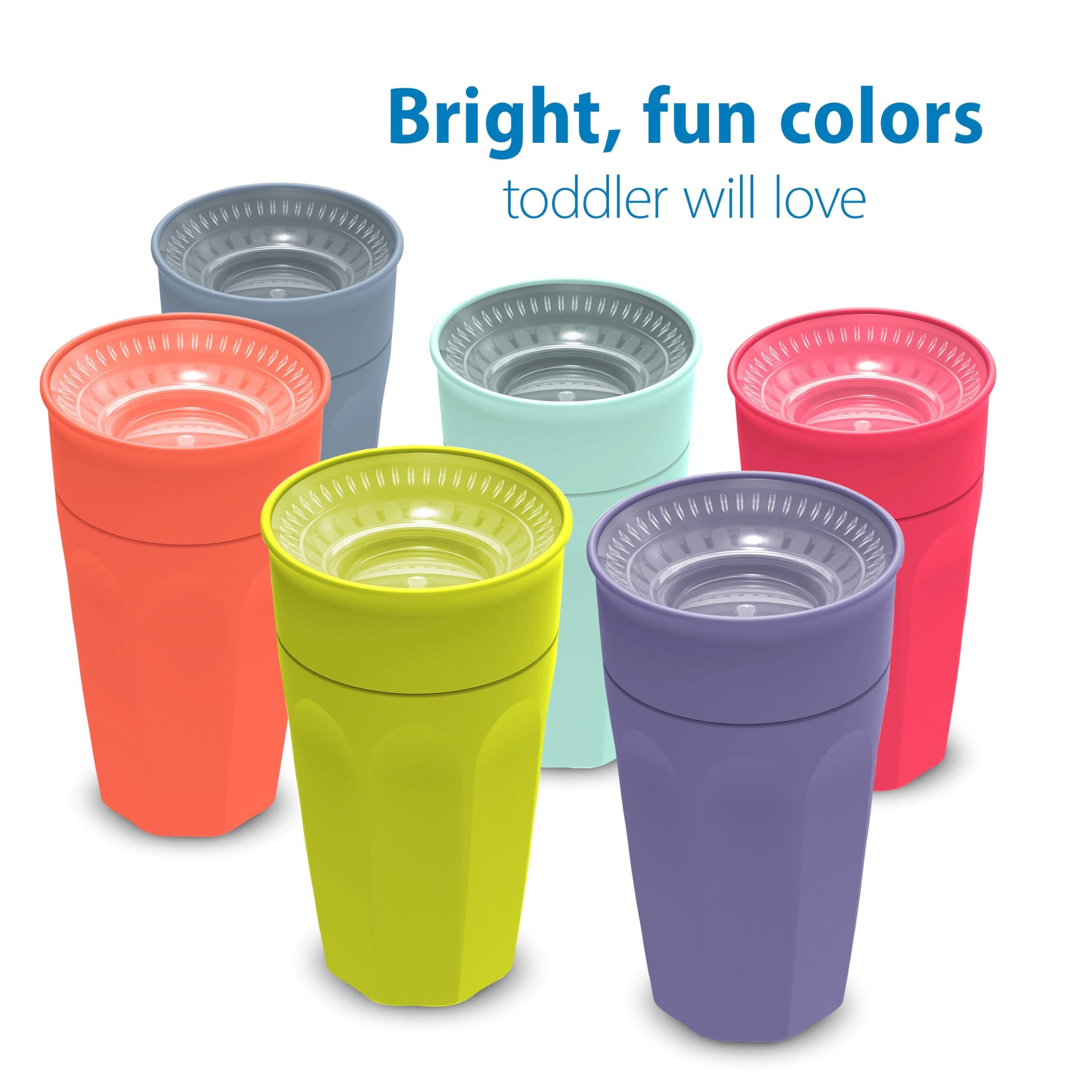 Dr. Brown's Dr. Brown's Milestones Cheers 360 Training Cup for Toddlers & Babies, Leak-Free Sippy Cup, Blue/Aqua, 10oz/300mL, 9m+, 2 Pack (Colors May Vary)
