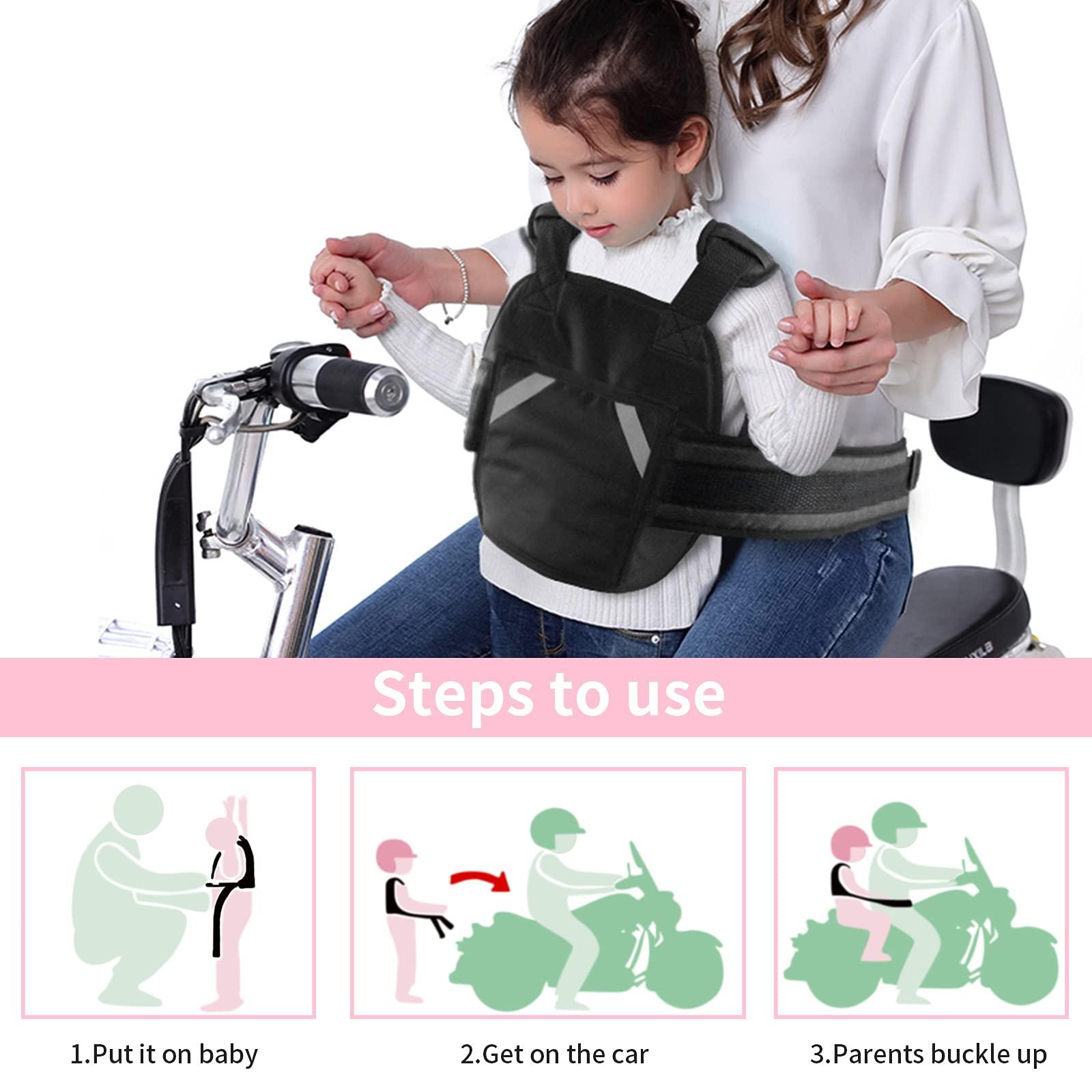 KQSNBG KQSNBG Adjustable Harness, Prevent Passengers from Falling for ATV,Snowmobile,Grey