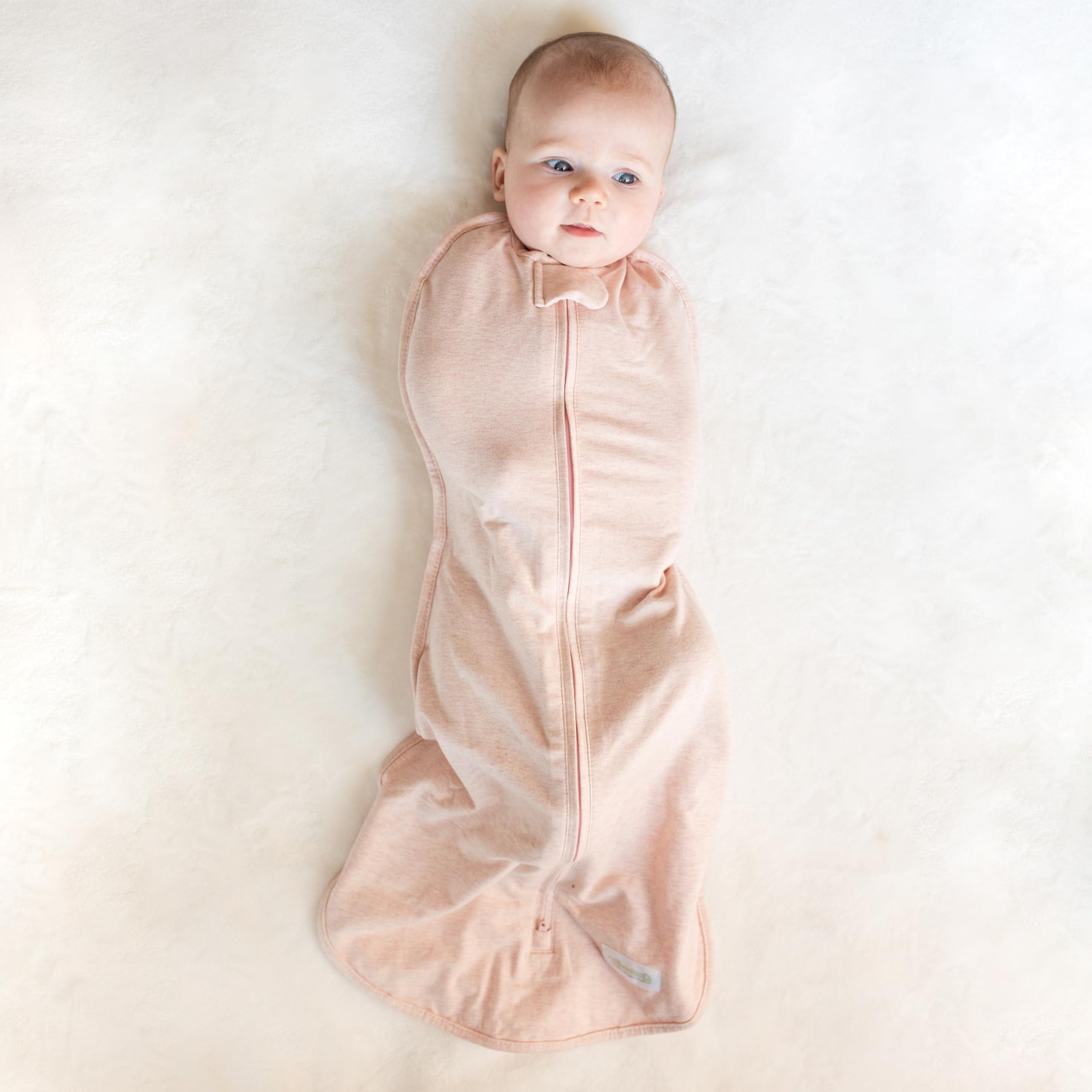 Woombie Woombie The Original Baby Swaddling Blanket - Soothing, Cotton Baby Swaddle - Wearable Baby Blanket, Watercolor Roses, 14-19 lbs