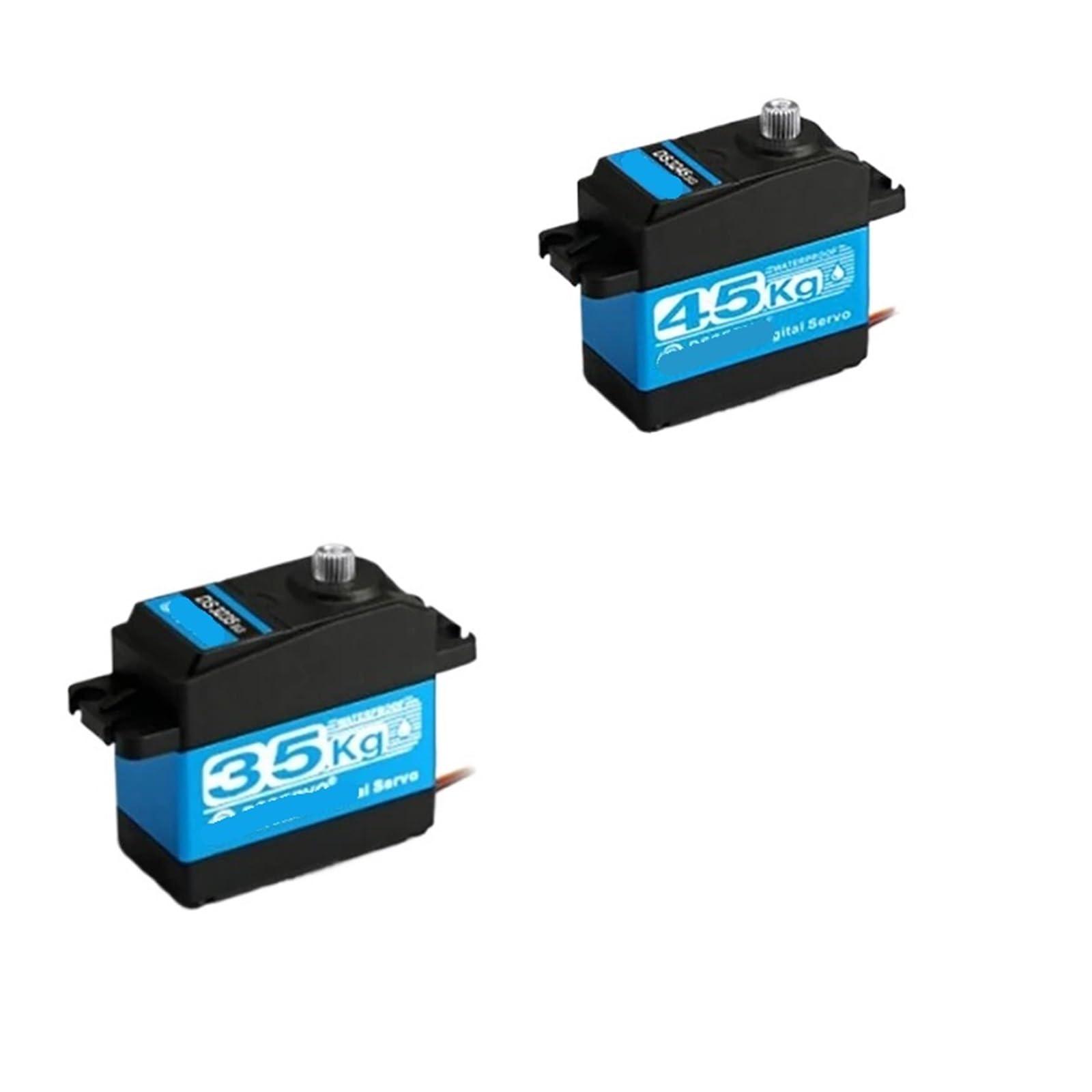 DVOGIFJG 35KG 7.4V DS3235 PRO 45KG 7.4V DS3245 Coreless Digital Metal Servo 180/360 Waterproof IP66 with 25T Servo Arm(35KG 270)
