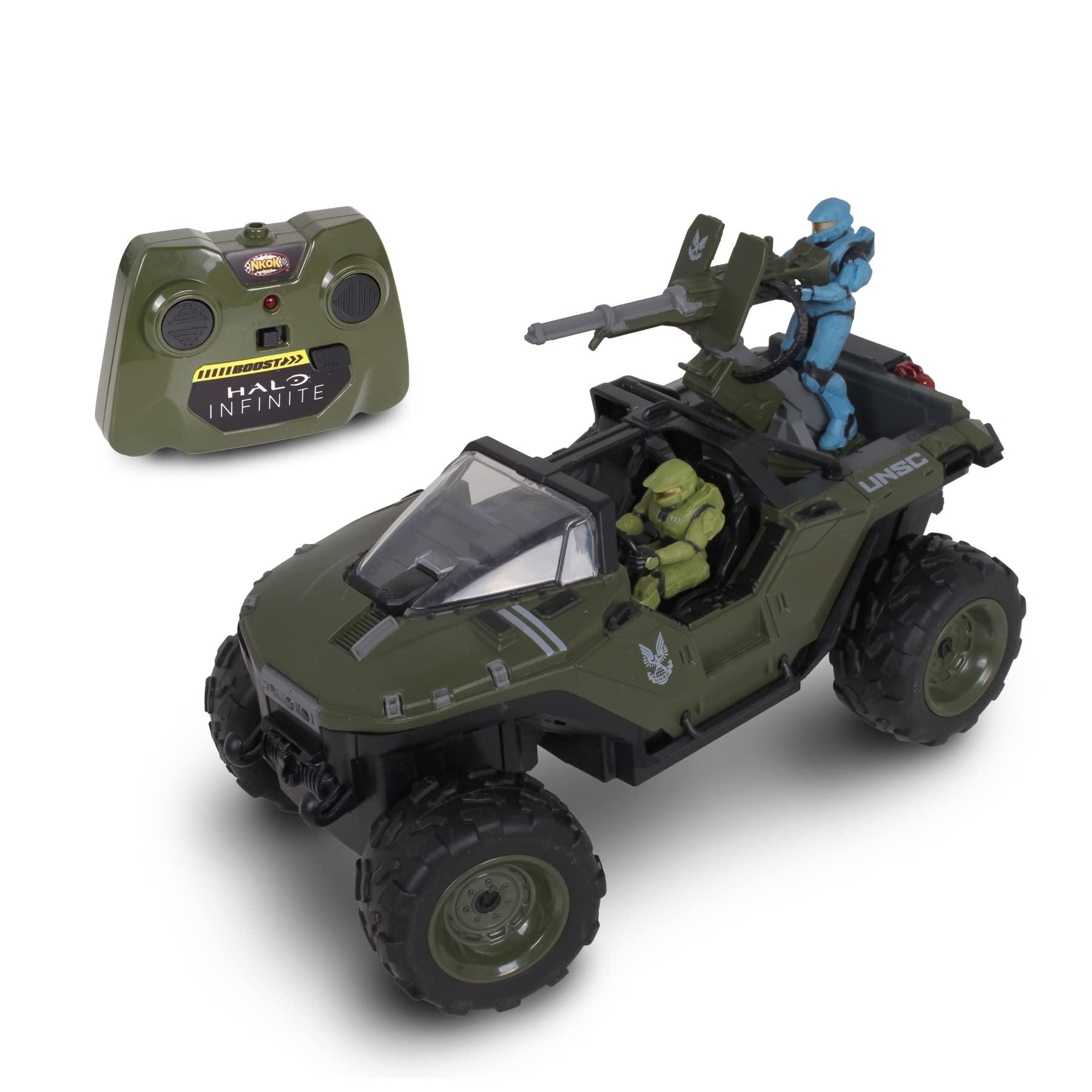 NKOK NKOK Halo Infinite RC: Battle Hog UNSC Warthog -W/Master Chief & Spartan, 2.4 GHz Radio Control w/Turbo Boost Vehicle