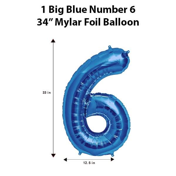 Anagram Power Ranger Party Supplies Foil Balloon Bouquet Decoration, Multicolored, Party Accessory, 6th Birthday