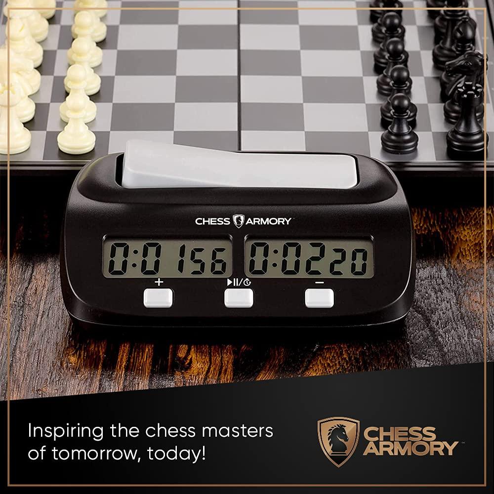 Chess Armory Chess Armory Travel Chess Set and Chess Clock Bundle