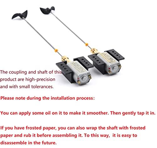 YoungRC YoungRC Dual Way Bidirectional Brushed ESC RC 5A Brushed ESC 2S-3S RC ESC Speed Control+180 Motors 3V-9V Strong Magnetic Motor Kit with Motor Mount+Drive Shaft+D30 Propeller+Couplings for RC Boats