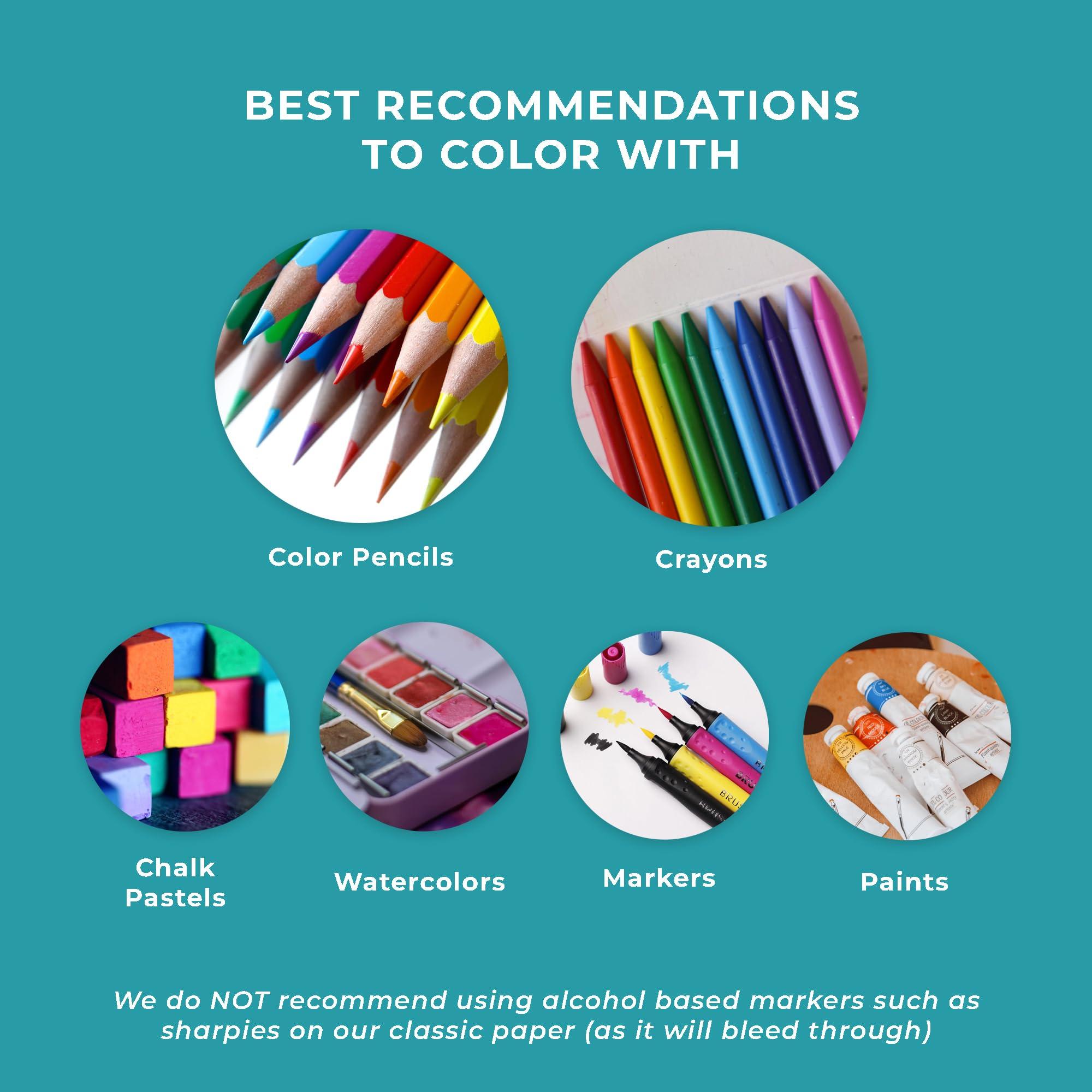 Artistic Chaos Ink Large Coloring Poster - Classic Coloring Sheets for Kids & Adults, Use on Floor, Wall, or as Table Cover, Giant Coloring Pages with Quality Paper, Perfect for Parties & Classroom (Critters 36\"x72\")