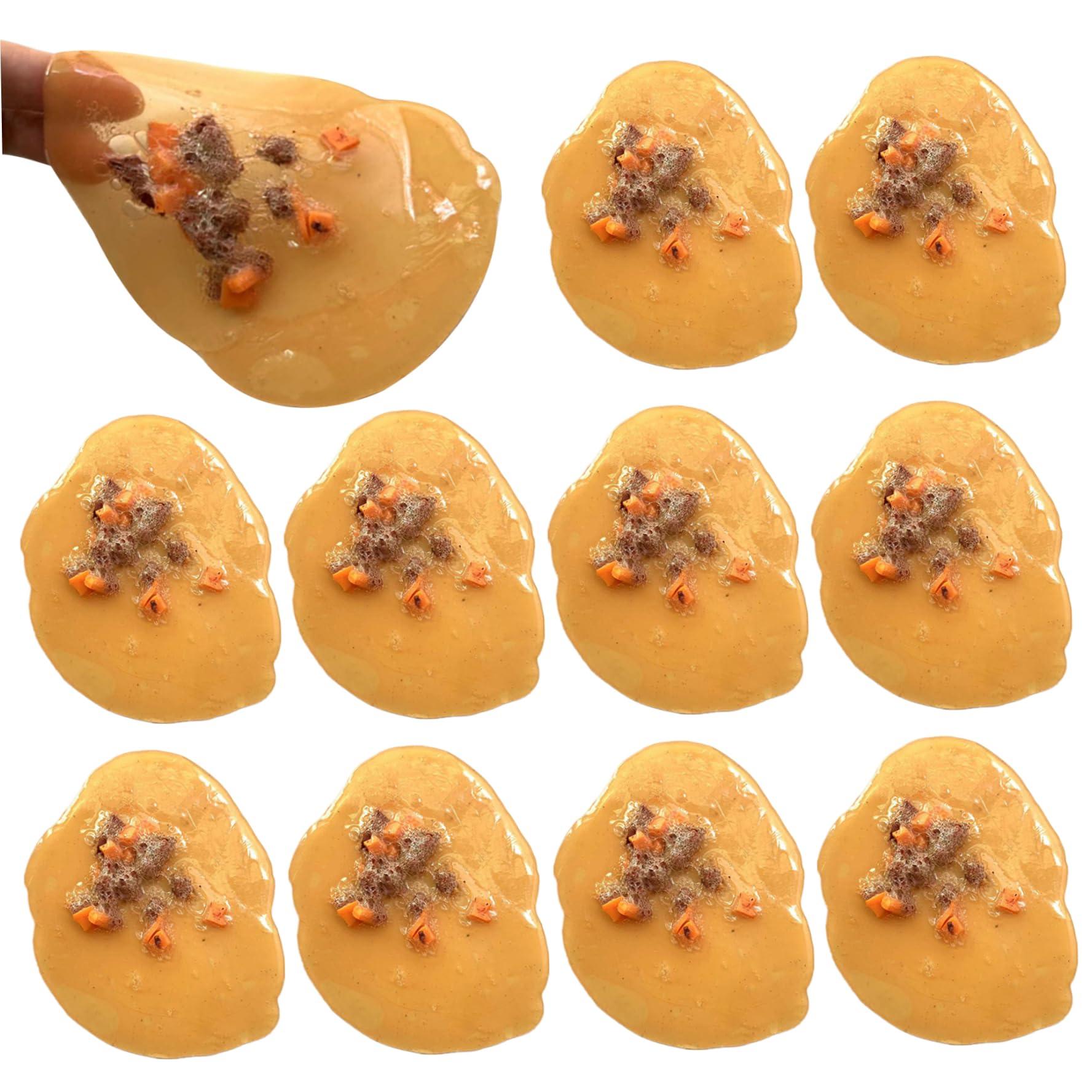 Grtheenumb Fake Puke, 10Pcs Fake Vomit Soft Prank Toys Realistic Novelty Vomit Toys Funny Joke Toys for Party Office, Pranks for Kids 4in