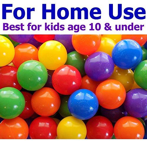My Balls by CMS My Balls Pack of 200 Jumbo 3" Crush-Resist Air-Filled Ball Pit Balls - 5 Bright Colors, Phthalate Free, BPA Free, PVC Free, Non-Toxic, Non-Recycled Plastic (Standard Home Grade, Pack of 200)