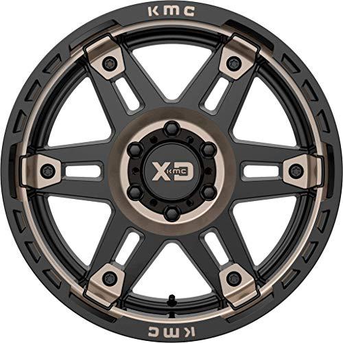 XD Series by KMC Wheels XD SERIES BY KMC WHEELS Xd840 Spy Ii Satin Black Dark Tint Wheel with Alloy Steel (20 x 10. inches /8 x 124 mm, -18 mm Offset)